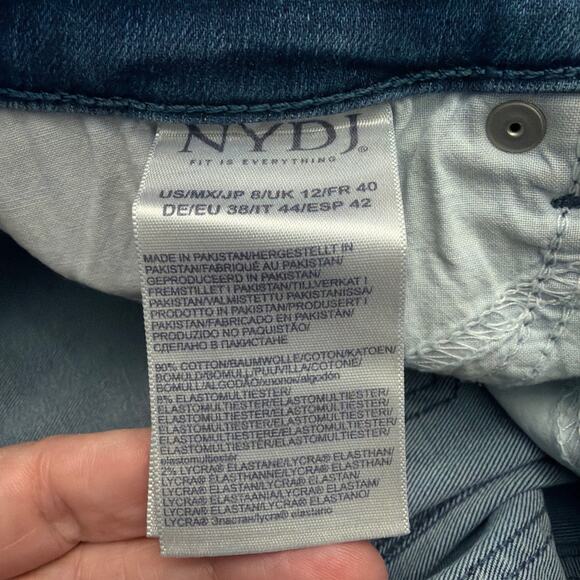 NYDJ Jeans Womens Size 8 Blake High Rise Slim Flare in Stunning Blue NWT - Picture 5 of 11